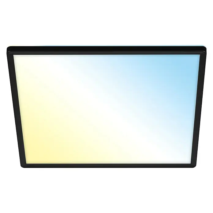 Briloner Led-plafondlamp Slim - 420 x 420 x 29 mm, Zwart - Zicht van beneden