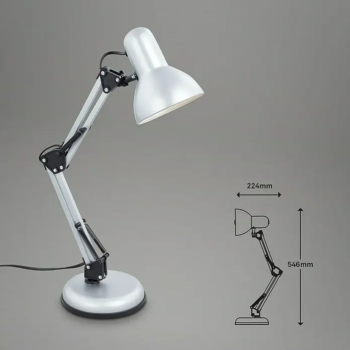 Briloner Tafellamp Pixa - Zilver, E14 - Informatieweergave