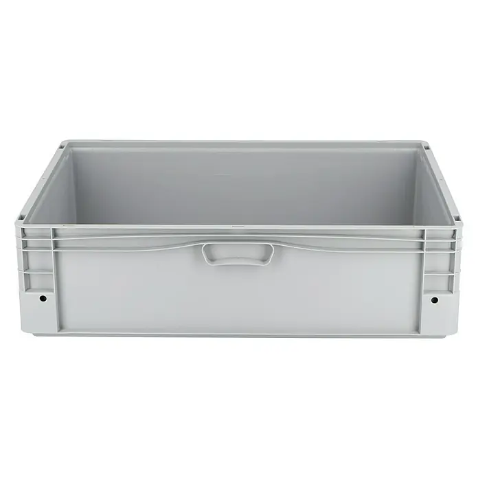 Surplus Systems Eurobox - L x B x H: 80 x 60 x 22 cm, Kunststoff, Grau - Vorderansicht