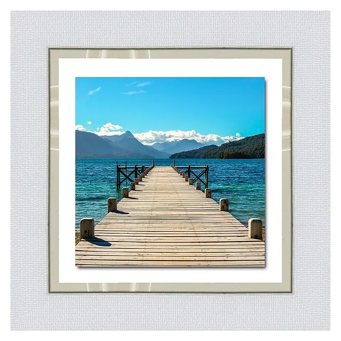 Cuadro - Embarcadero y mar, An x Al: 67 x 67 cm