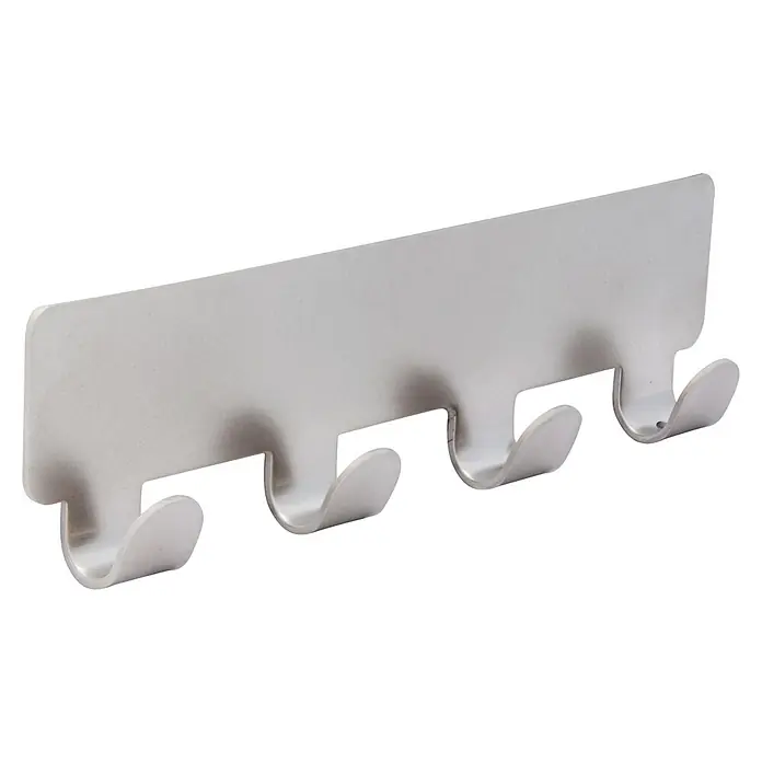 Siro Hakenleiste 2178-156ZN4KV1S - 156 x 16 mm, Anzahl Haken: 4 Stk., Vernickelt matt - Diagonale Ansicht