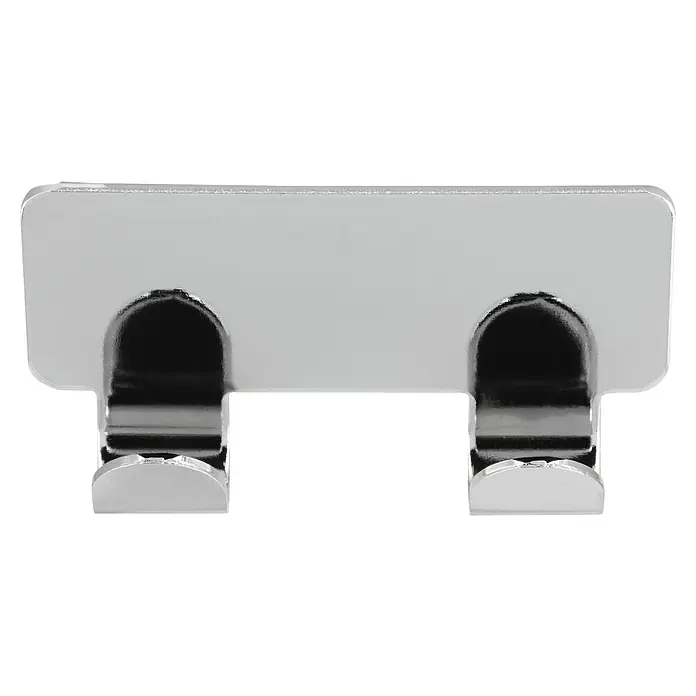 Siro Hakenleiste 2178-72ZN1KV1S - 72 x 16 mm, Anzahl Haken: 2 Stk., Verchromt poliert - Diagonale Ansicht