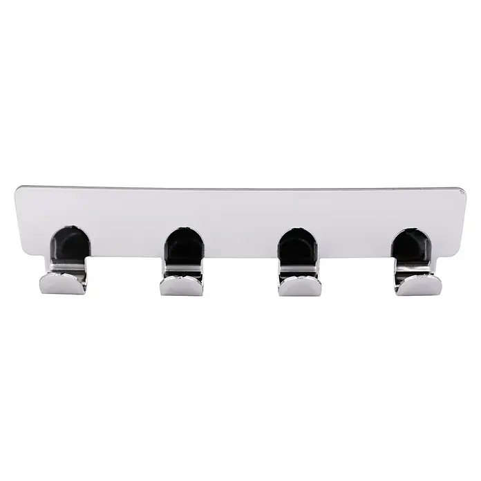 Siro Hakenleiste 2178-156ZN1KV1S - 156 x 16 mm, Anzahl Haken: 4 Stk., Verchromt poliert - Diagonale Ansicht