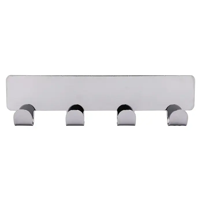 Siro Hakenleiste 2178-156ZN1KV1S - 156 x 16 mm, Anzahl Haken: 4 Stk., Verchromt poliert - Vorderansicht