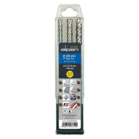 Alpen  SDS-Plus Hammerbohrer-Set F8