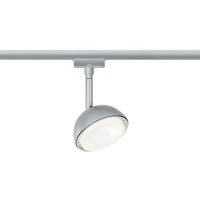Paulmann URail LED-Spot Hemi - 5 W, Chrom matt, L x B x H: 5,6 x 10 x 17 cm - Vorderansicht