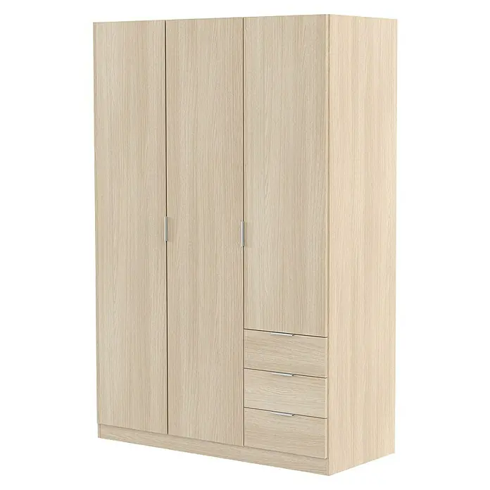 Armario para ropa Basic - L x An x Al: 52 x 121 x 180 cm, Roble - Vista angular