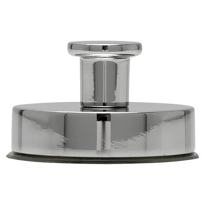 Siro Garderobenhaken - L x B x H: 50 x 50 x 30 mm, Anzahl Haken: 1 Stk., Silber - Vorderansicht