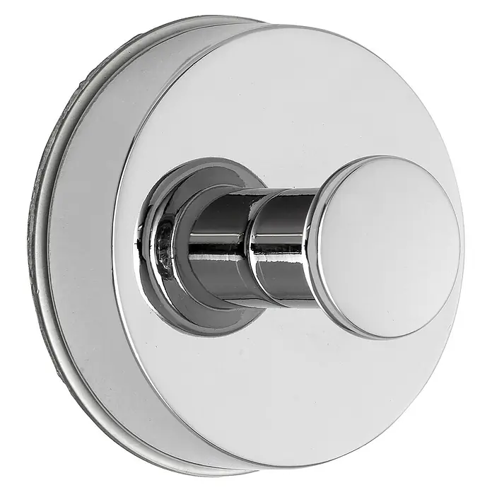 Siro Garderobenhaken - L x B x H: 50 x 50 x 30 mm, Anzahl Haken: 1 Stk., Silber - Diagonale Ansicht