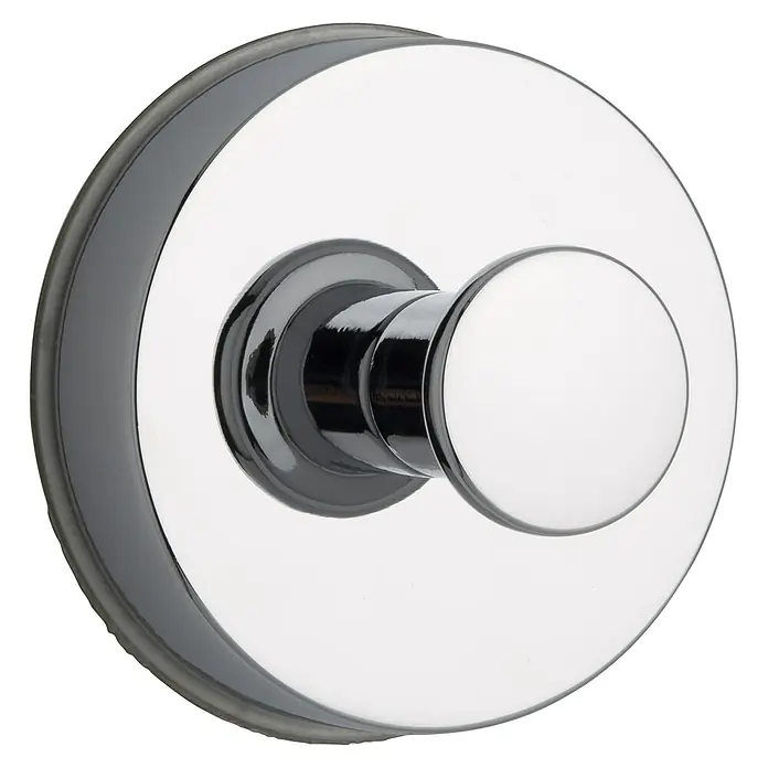 Siro Garderobenhaken - L x B x H: 50 x 50 x 30 mm, Anzahl Haken: 1 Stk., Silber - Diagonale Ansicht