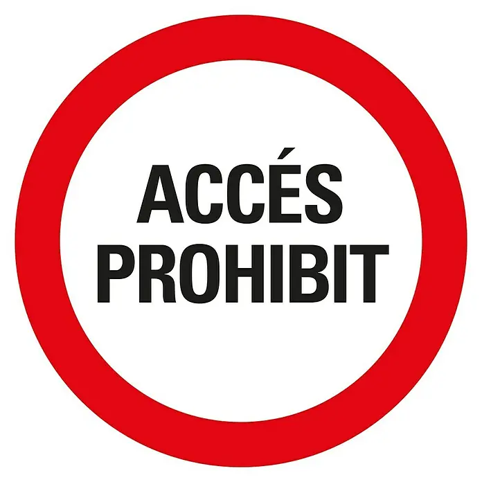 Pickup Señal de prohibición - Diámetro: 18 cm, Acceso prohibido