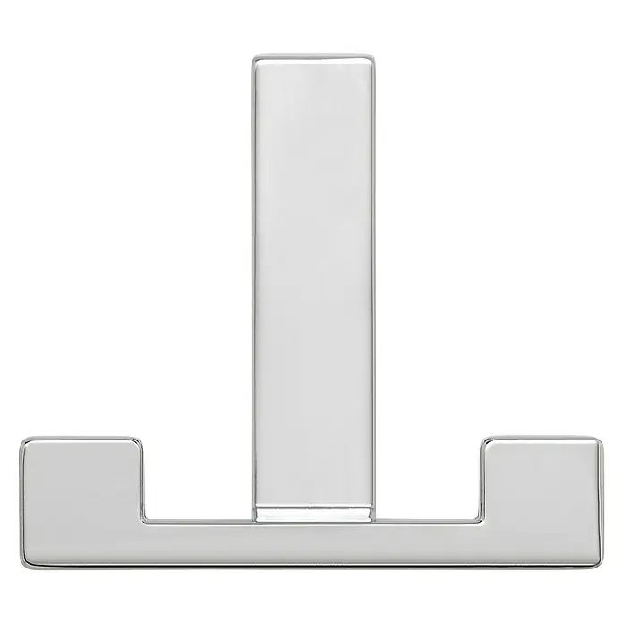 Siro Garderobenhaken - L x B x H: 70 x 61 x 40 mm, Anzahl Haken: 1 Stk., Chrom - Vorderansicht