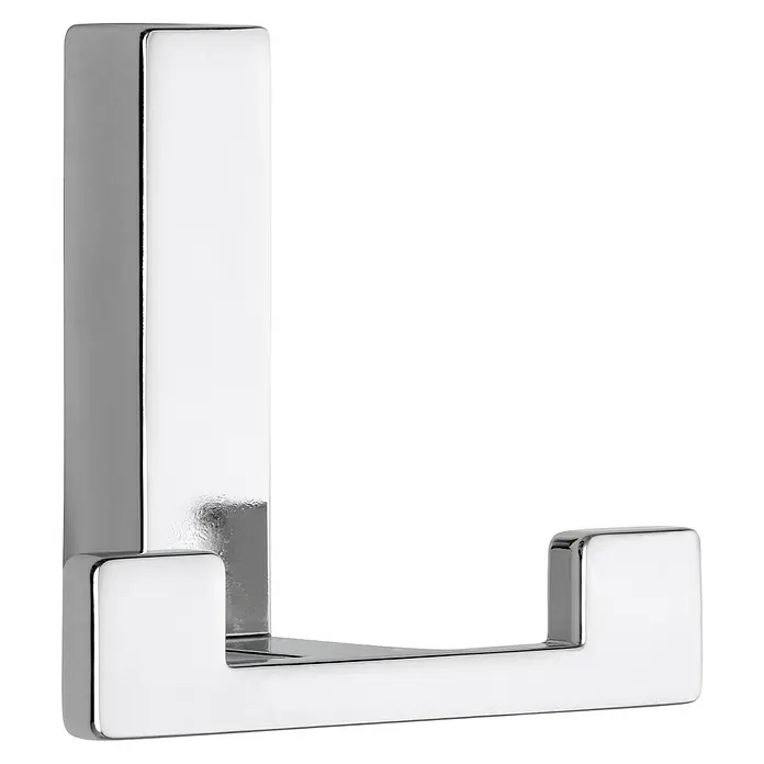 Siro Garderobenhaken - L x B x H: 70 x 61 x 40 mm, Anzahl Haken: 1 Stk., Chrom - Diagonale Ansicht