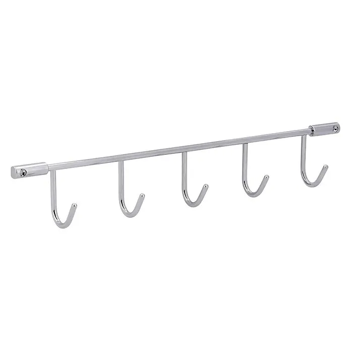 Siro Garderobenleiste 2323-360ZN1A49V1 - L x B x H: 360 x 56 x 36 mm, Anzahl Haken: 5 Stk. - Diagonale Ansicht