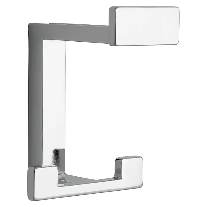 Siro Garderobenhaken 2324/ZN1 - L x B x H: 70 x 92 x 80 mm, Anzahl Haken: 1 Stk., Farbe: Chrom - Diagonale Ansicht