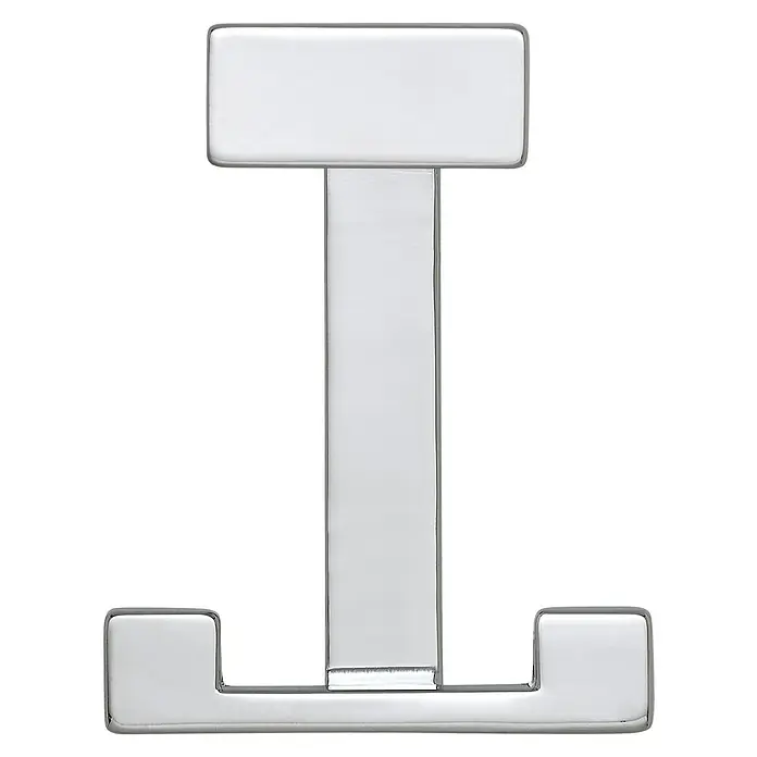 Siro Garderobenhaken 2324/ZN1 - L x B x H: 70 x 92 x 80 mm, Anzahl Haken: 1 Stk., Farbe: Chrom - Vorderansicht
