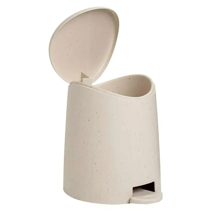 Tatay Standard Cubo con pedal - 3 l, Beige, Redonda, Polipropileno - Vista angular