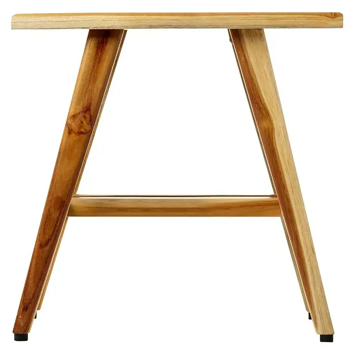Tatay Taburete para baño Midcentury - 46 x 30 x 47,5 cm, Natural - Vista frontal