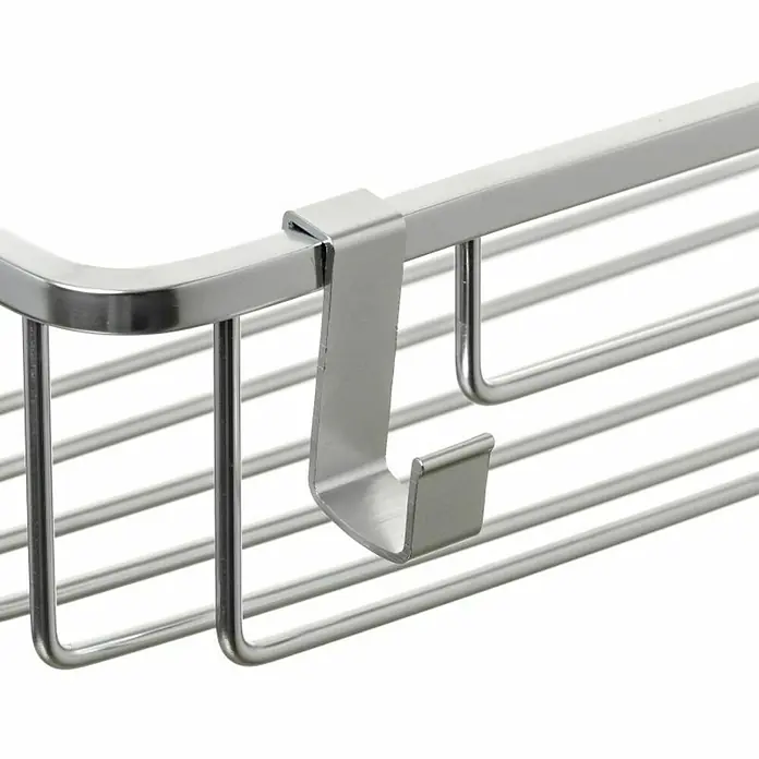 Tatay Aluminium Cesta de baño - 15,5 x 28 x 56 cm, Cromo - Primer plano