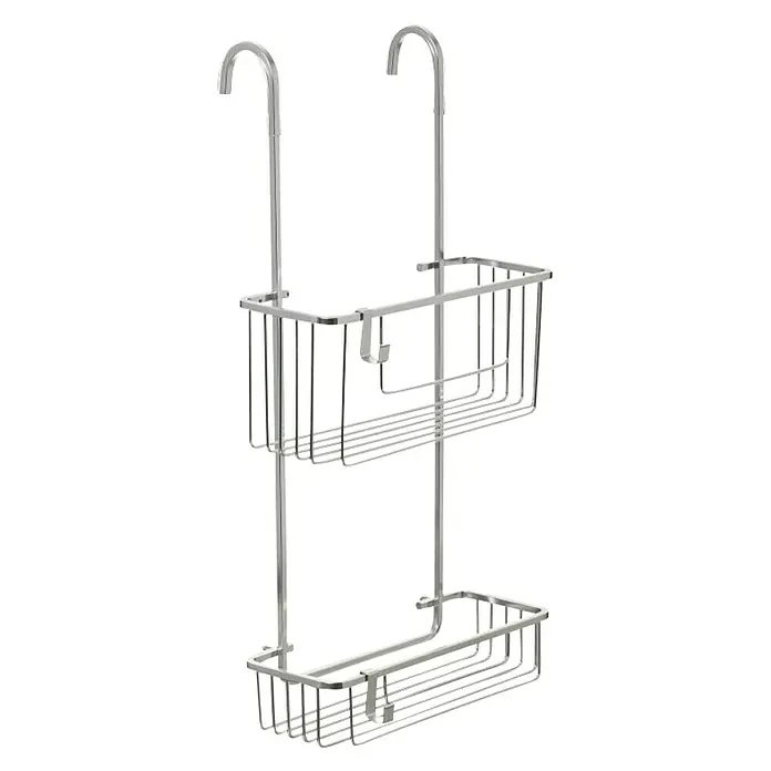 Tatay Aluminium Cesta de baño - 15,5 x 28 x 56 cm, Cromo - Vista angular