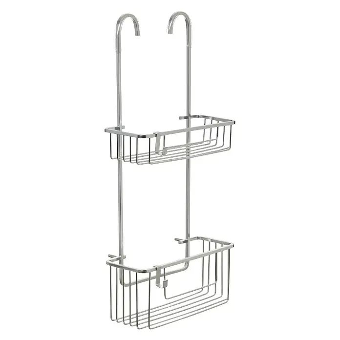 Tatay Aluminium Cesta de baño - 13,5 x 28 x 60 cm, Cromo - Vista angular