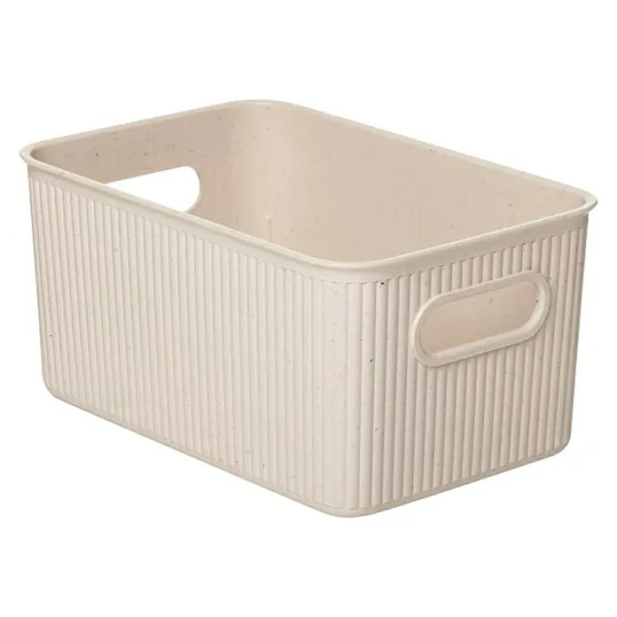 Tatay Baobab Cesta para la ropa - L x An x Al: 18,1 x 27,2 x 13 cm, Beige - Vista angular