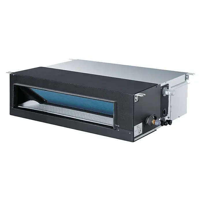 Haier Aire acondicionado por conductos AD90S2SM - Potencia frigorífica máx. por unidad en BTU/h: 34.100 BTU/h, Potencia calorífica máx. por equipo en BTU/h: 30.700 BTU/h, Específico para:  Espacios hasta 75 m² - Vista angular
