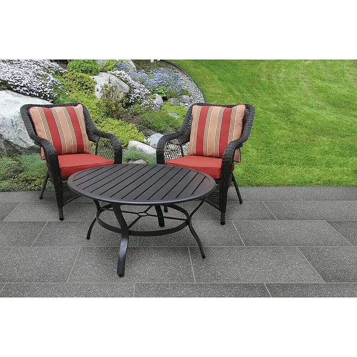 Terrassenplatte Vista 2D - 60 x 40 x 4 cm, Schwarz, Beton - Vorderansicht