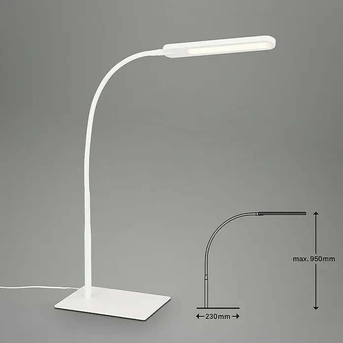Briloner Led-tafellamp Servo - Wit, Neutraal wit - Informatieweergave