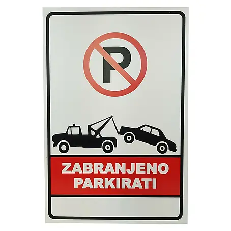 Pločica sa simbolom Zabranjeno parkirati