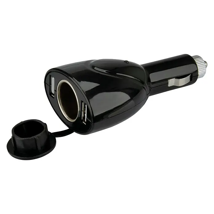 Cartrend Zwischenstecker - Geeignet für: Zigarettenanzünder, Ausstattung: 2 x USB-Slot - Ansicht von oben