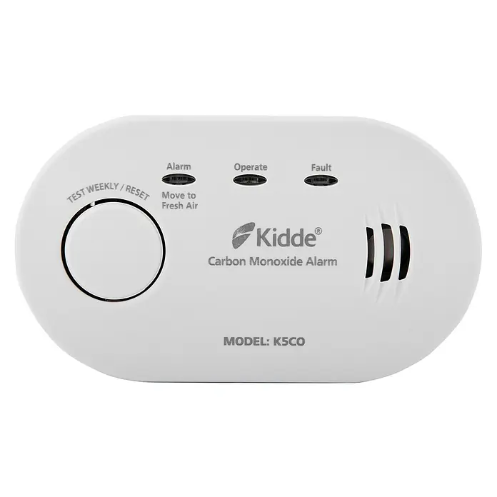 Kidde Detektor ugljičnog monoksida K5CO - Na baterijski pogon, 85 dB - Pogled sprijeda
