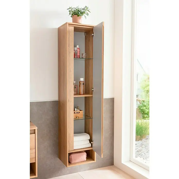 Hochschrank Natura - L x B x H: 38 x 32 x 166,5 cm, Ast-Eiche Dekor - Stimmungsaufnahme