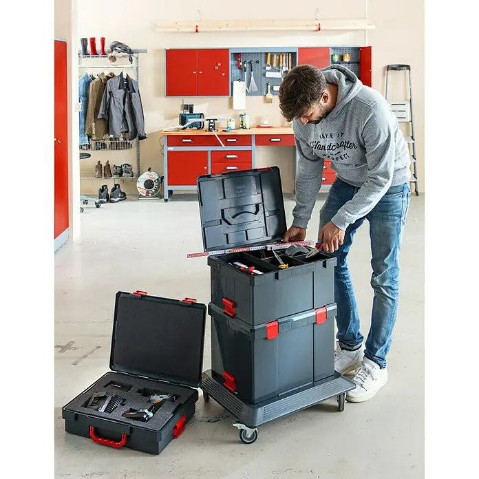 Wisent b-boXx Kofer za strojeve - D x Š x V: 37,2 x 48,2 x 33,4 cm, L, ABS - Pogled sprijeda