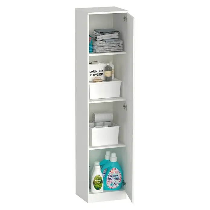 Muebles Pitarch Armario multiuso Tibet - L x An x Al: 35 x 40 x 180 cm, Blanco - Vista angular