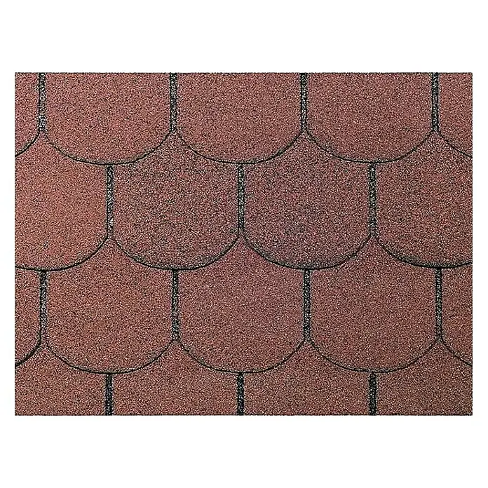 Bitumenska šindra Guttatec - Crvene boje - Detaljan prikaz