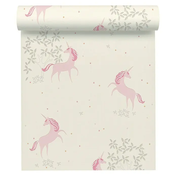 AS Creation Boys And Girls 6 Vliestapete Einhorn - Gelb/Rosa, Motiv, 10,05 x 0,53 m - Vorderansicht