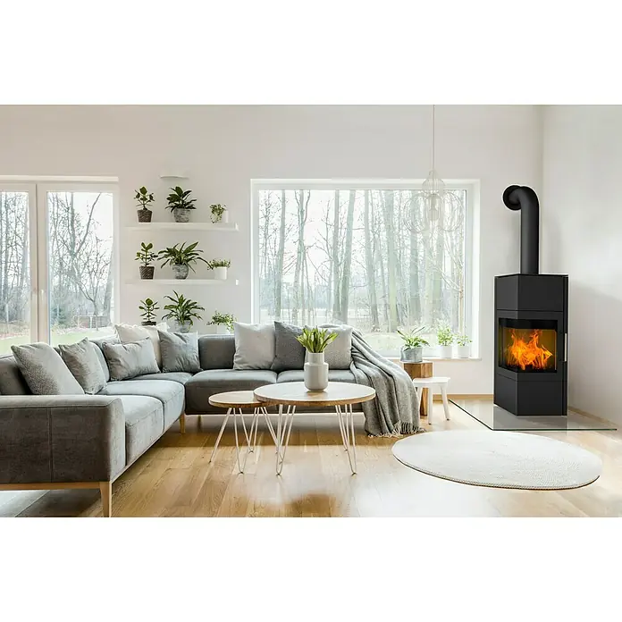Fireplace Kaminofen Royal Stahl - 6 kW, Raumheizvermögen: 108 m³, Schwarz - Stimmungsaufnahme