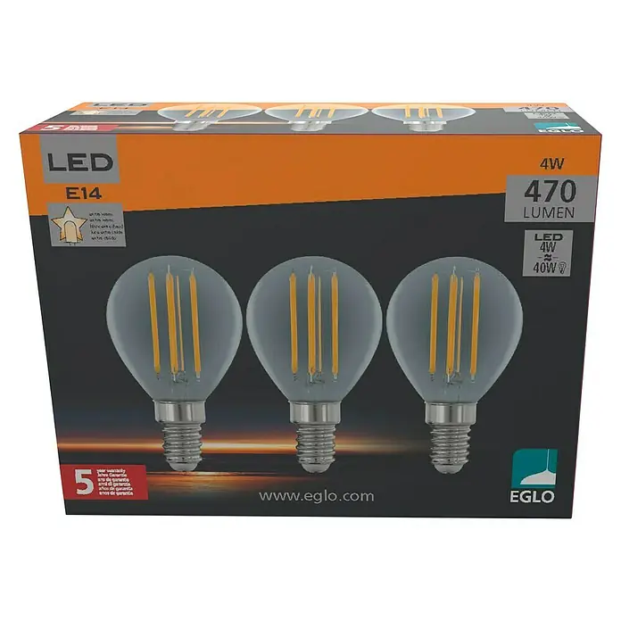 Eglo LED-Leuchtmittel-Set - E14, 4 W, P45, 470 lm - Vorderansicht