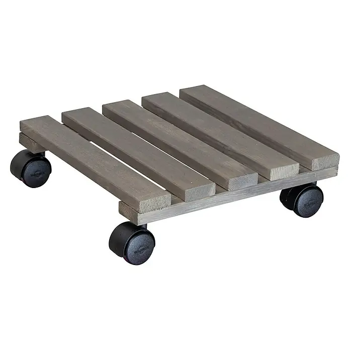 Wagner Pflanzenroller Multi - Beigegrau, L x B: 29 x 29 cm, Max. Belastung: 100 kg - Diagonale Ansicht