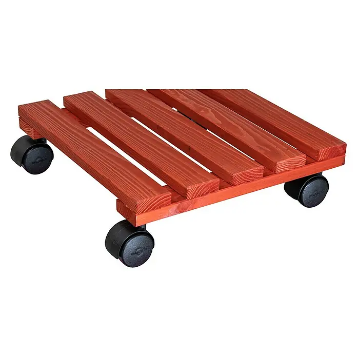 Wagner Pflanzenroller Multi - Korallenrot, L x B: 29 x 29 cm, Max. Belastung: 100 kg - Diagonale Ansicht