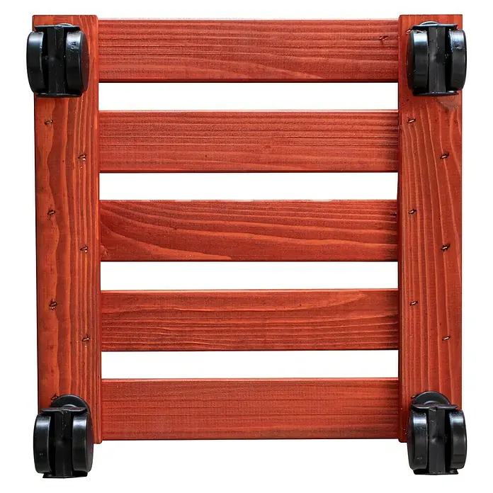 Wagner Pflanzenroller Multi - Korallenrot, L x B: 29 x 29 cm, Max. Belastung: 100 kg - Ansicht von unten