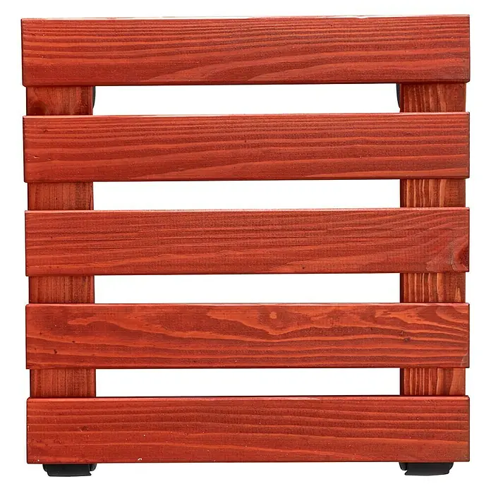 Wagner Pflanzenroller Multi - Korallenrot, L x B: 29 x 29 cm, Max. Belastung: 100 kg - Draufsicht