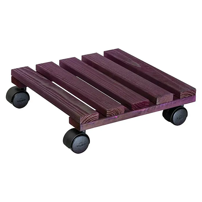 Wagner Pflanzenroller Multi - Purpurviolett, L x B: 29 x 29 cm, Max. Belastung: 100 kg - Diagonale Ansicht