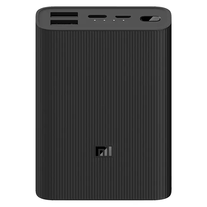 Xiaomi Powerbank 3 Ultrakompakt - Schwarz, Akkutyp: Lithium, Max. Leistung: 18 W - Vorderansicht