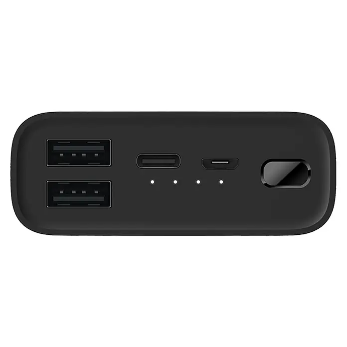 Xiaomi Powerbank 3 Ultrakompakt - Schwarz, Akkutyp: Lithium, Max. Leistung: 18 W - Vorderansicht