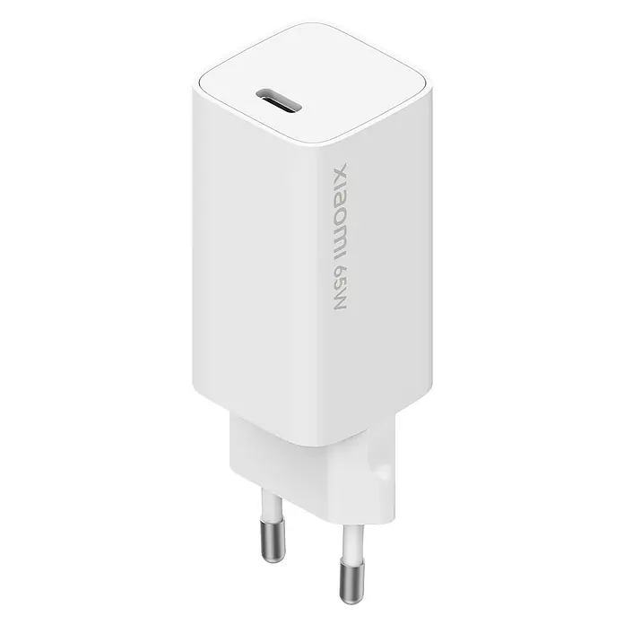 Xiaomi USB-Ladegerät Mi Fast Charger - Weiß, 1 m, USB C, 65 W - Diagonale Ansicht