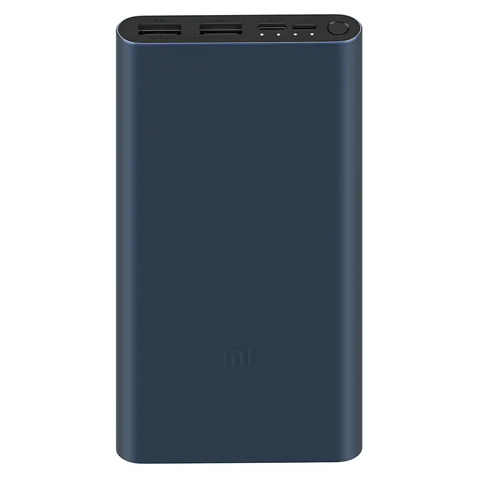 Xiaomi Powerbank Fast Charge Power Bank 3 - Schwarz, 18 W, Micro USB - Vorderansicht