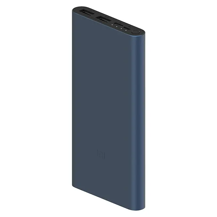 Xiaomi Powerbank Fast Charge Power Bank 3 - Schwarz, 18 W, Micro USB - Diagonale Ansicht