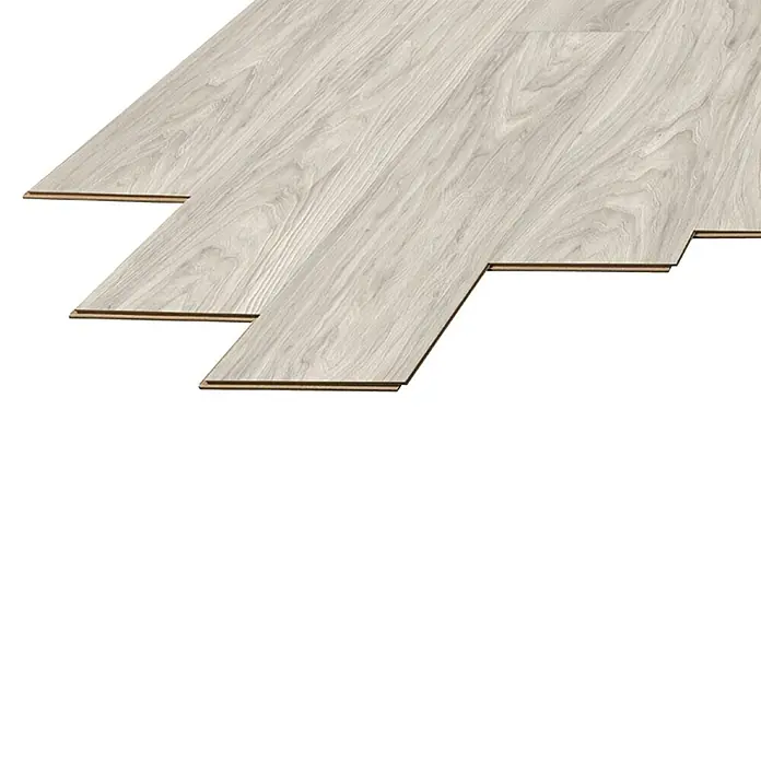 LOGOCLIC Laminado Nogal Sintra - 1.380 x 193 x 8 mm, AC5, Junta: V4 micro bisel - Primer plano